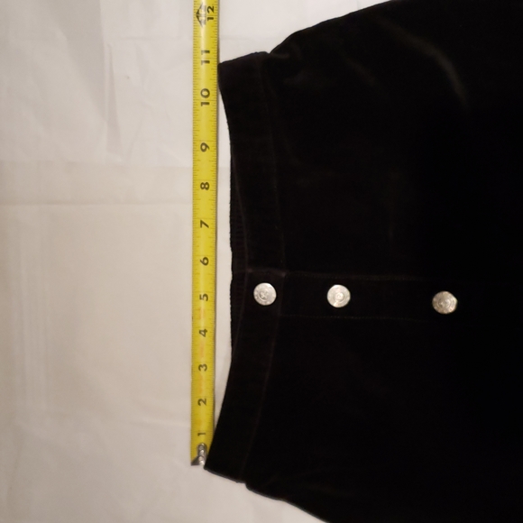OLD NAVY Skort Girls Snap Buttons Front Cotton Velour Velvet Black - Picture 9 of 12